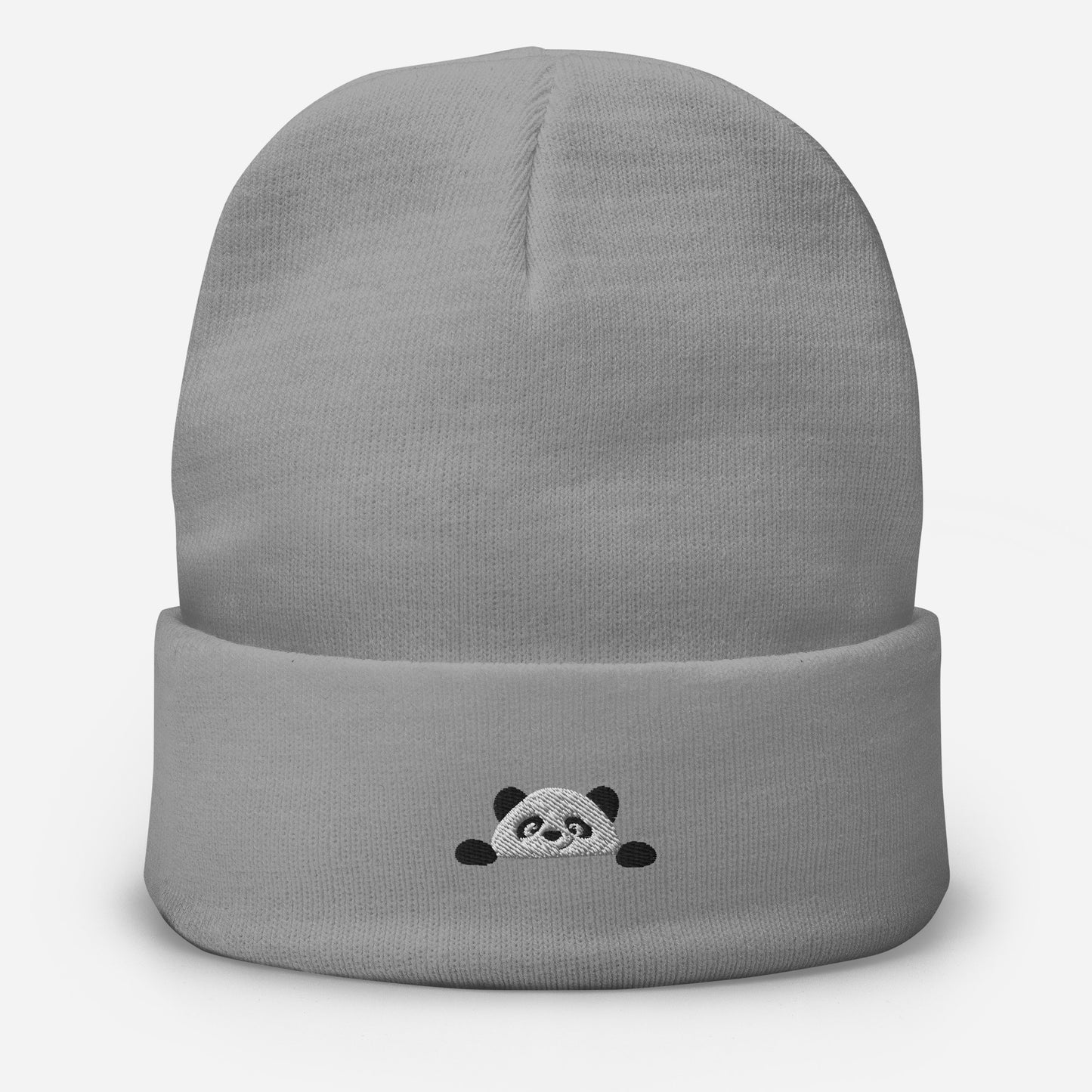 Embroidered Panda Beanie