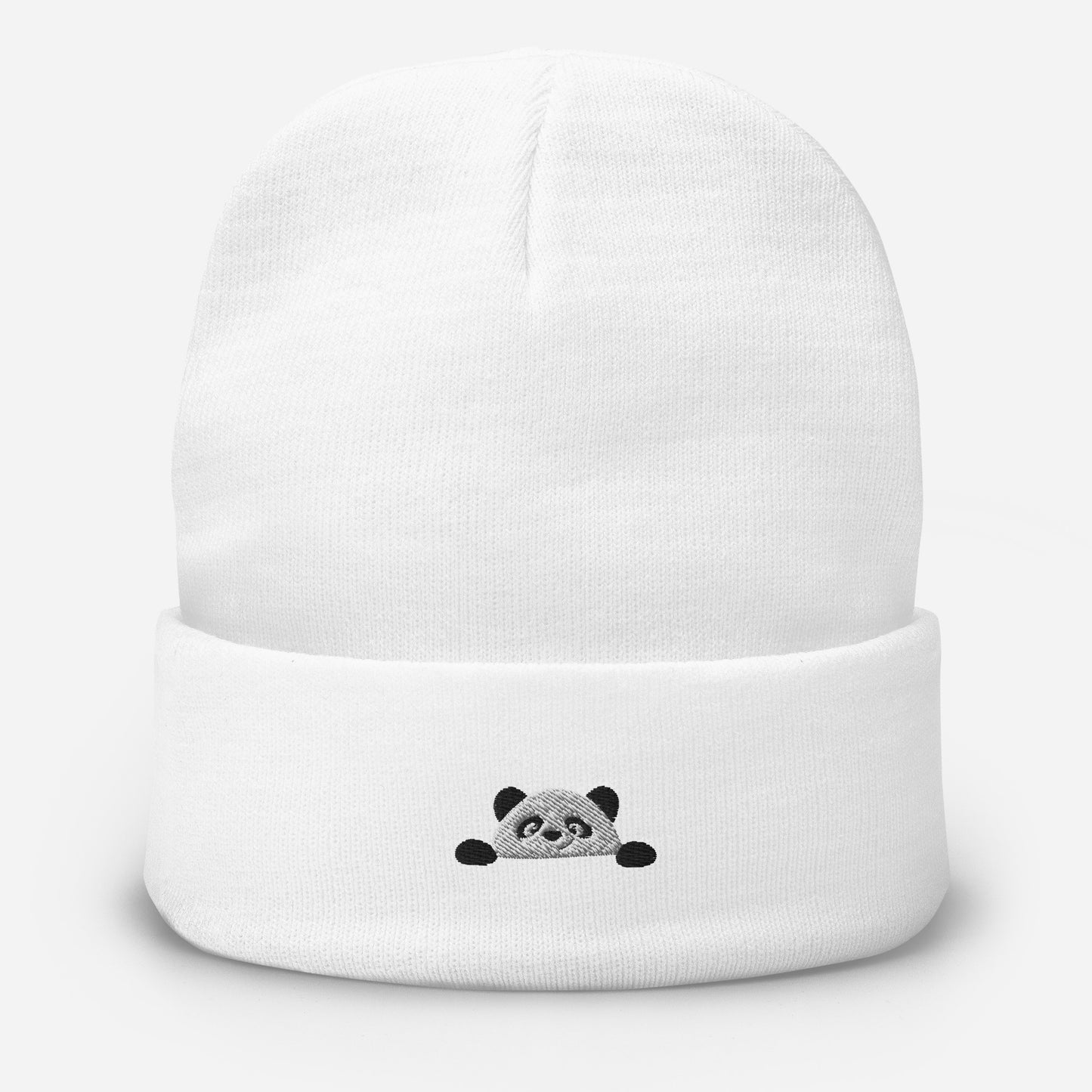 Embroidered Panda Beanie